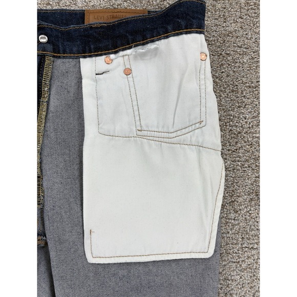 Levis Premium LOT 511 Jeans Mens 34x34 Blue Dark Wash Stretch Slim Straight Fit - Picture 8 of 12